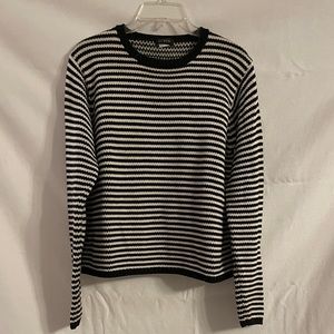 J. Crew - Black/White thin striped sweater - medium